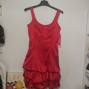 Morgan & Co red hot ruffle wed/prom/party dress👗